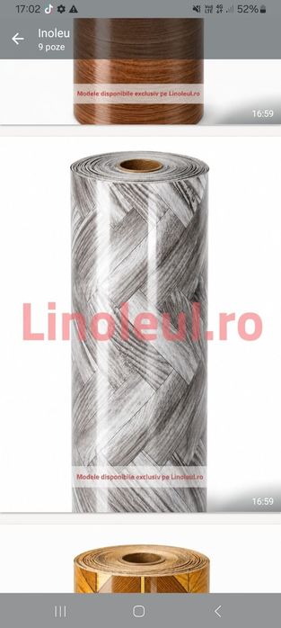 Linoleu Clasic Lucios Stil Parchet Gri 1,5m lat x 20 m lung, 1.20 mm grosime