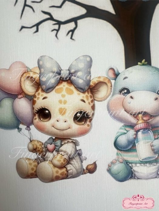 Дърво с отпечатъци за Парти за пола на бебе/ Gender reveal party