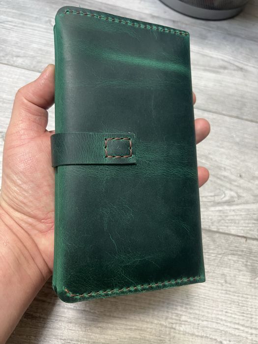 Portofel dama din piele naturala lucarat manual