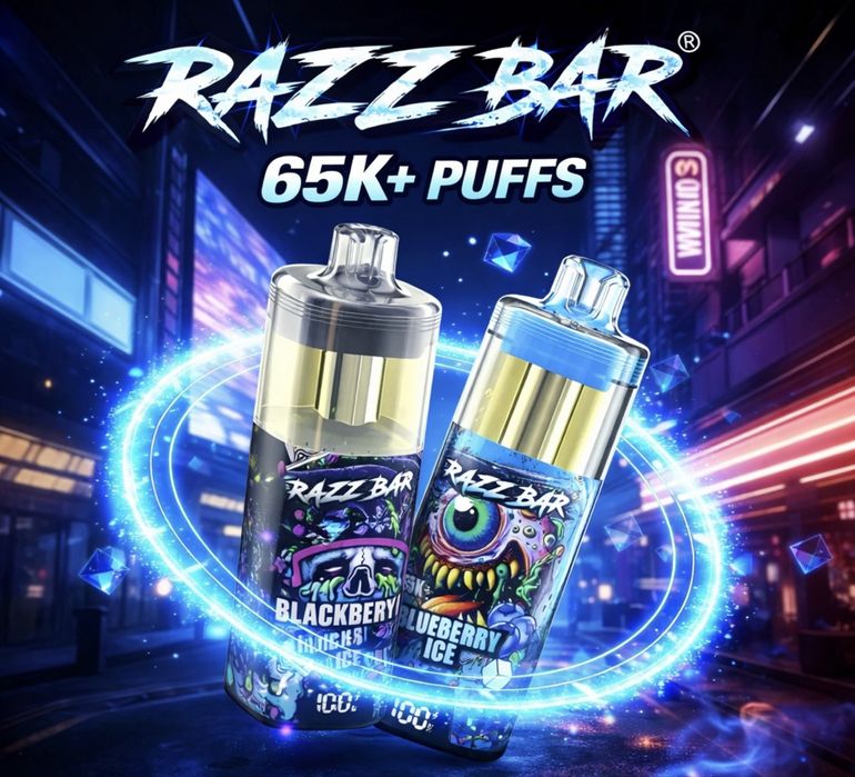 Vape razzbar 65.000 model nou cu lichid