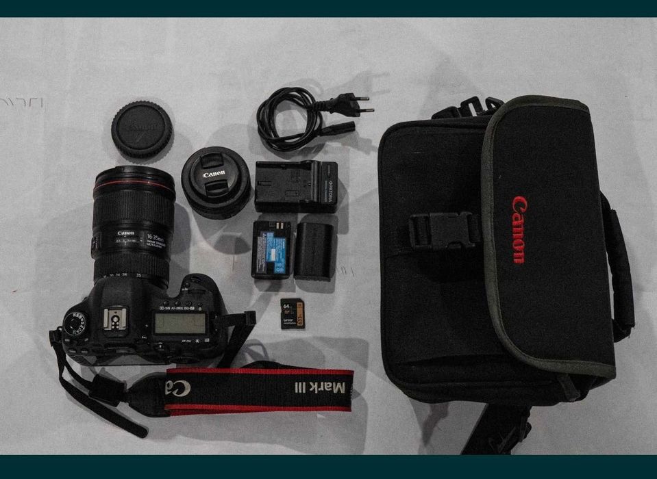 Canon 5D Mark III + 16–35mm f/4L IS+ 50mm f/1.4 – kit complet