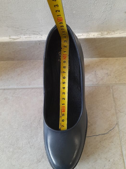 Pantofi cu toc bleumarin