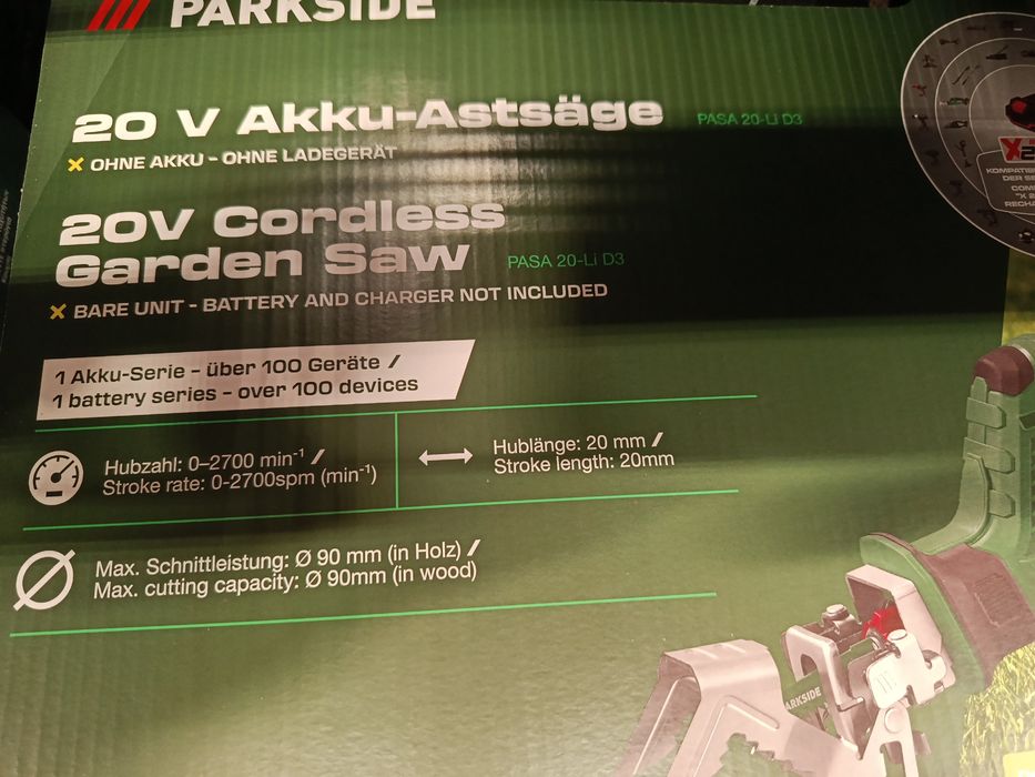 Чисто нов трион на батерия parkside