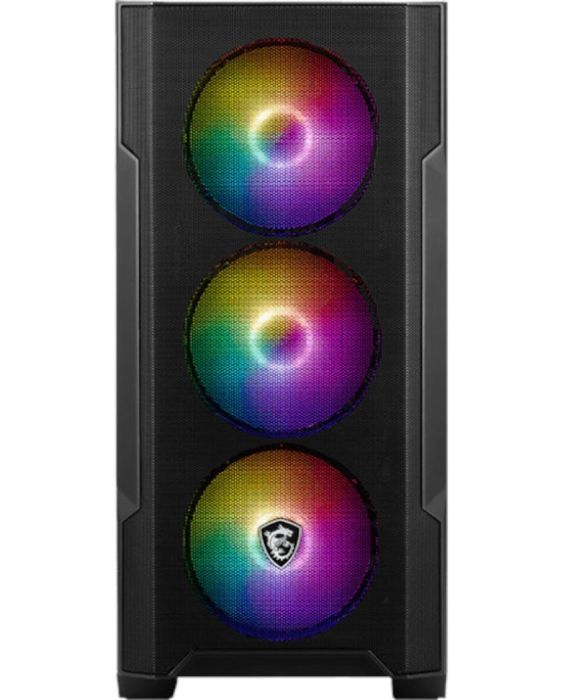 Кутия MSI - MAG FORGE M100A, micro tower, черна/прозрачна