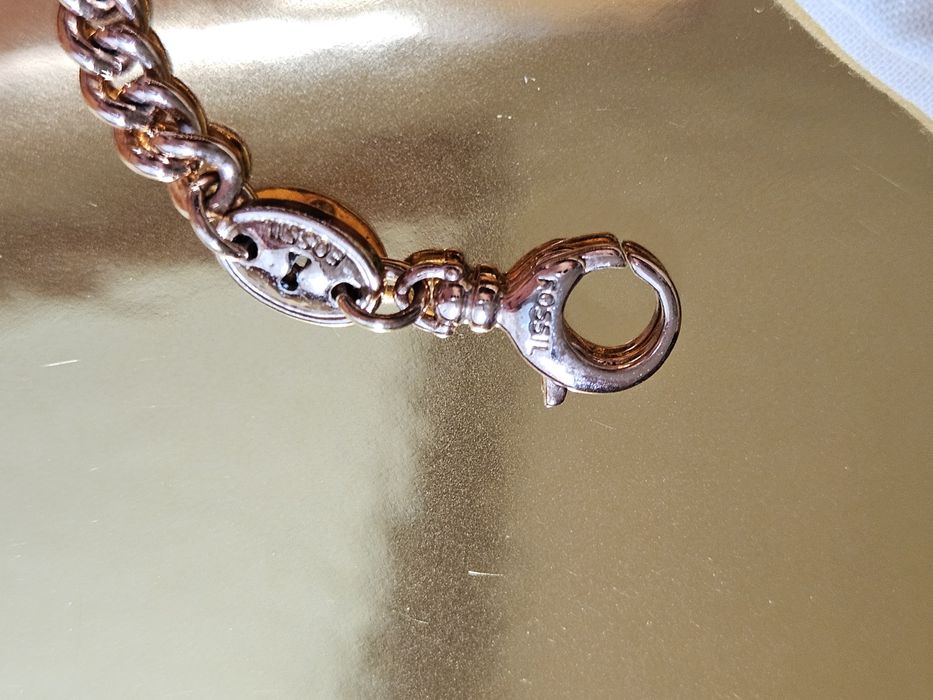 Lanț Fossil  auriu rose