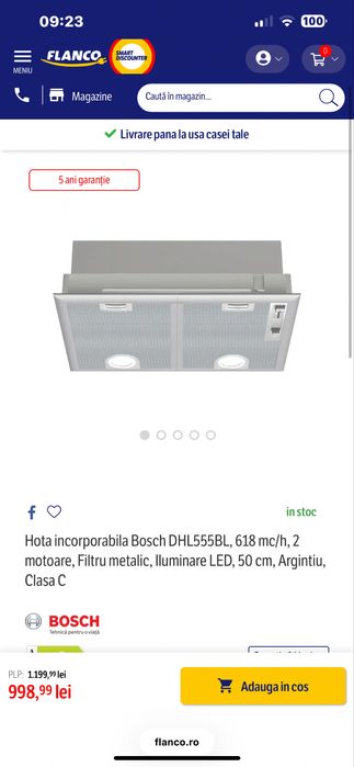 Vand hota bosch incorporabila