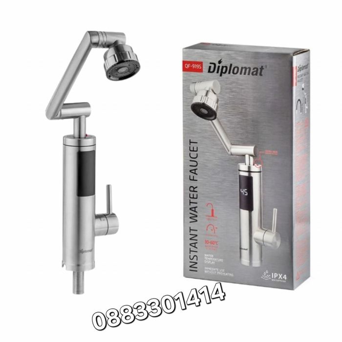 Смесител с нагревател, Водонагревател DIPLOMAT QF-919S с огъващ чучур
