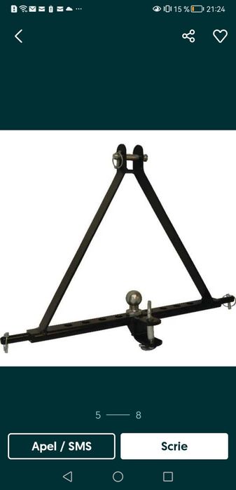 Consola / bara de remorcare in 3 puncte pentru tractoare.
Capacitate m