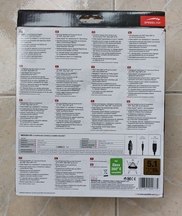 Геймърски слушалки Speedlink Medusa NX 5.1