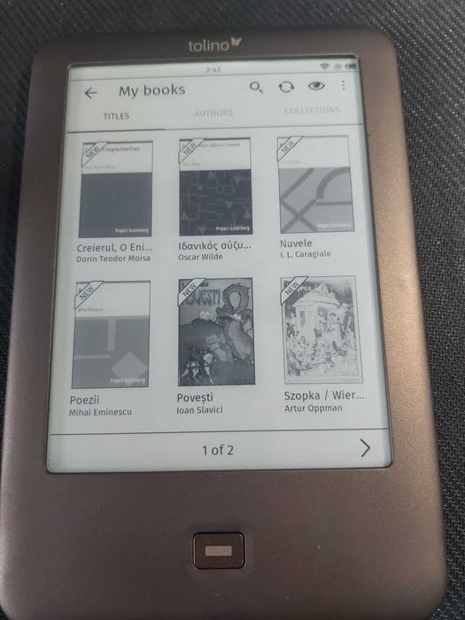 E-book Reader Tolino Shine –  Iluminare (2GB + Slot Card)