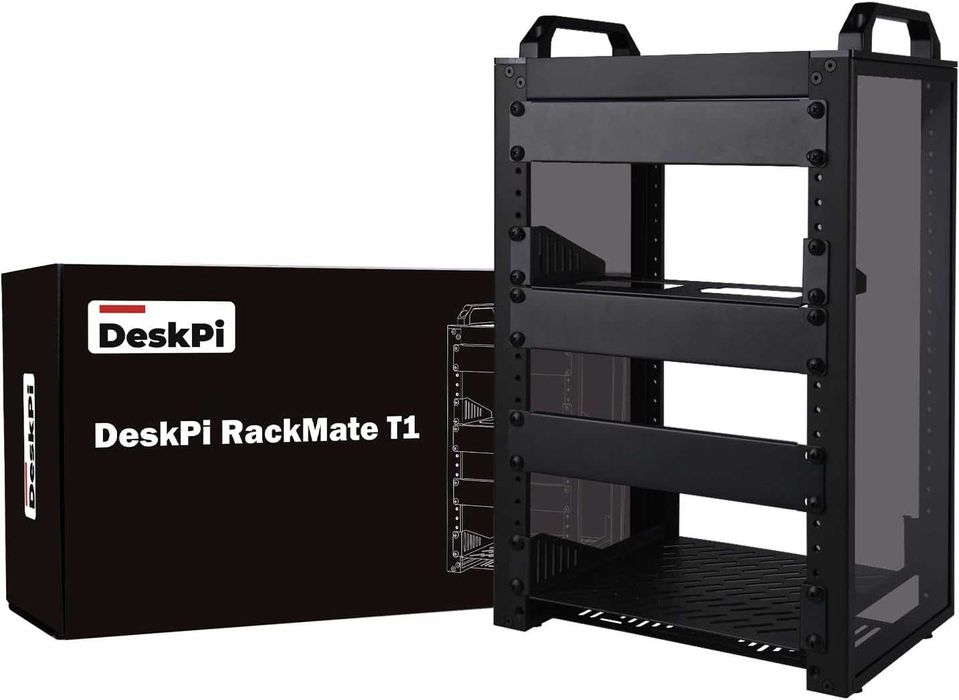 GeeekPi DeskPi RackMate T1,Dulap Server 10 Inch 8U,Mini Rack 200mm NAS