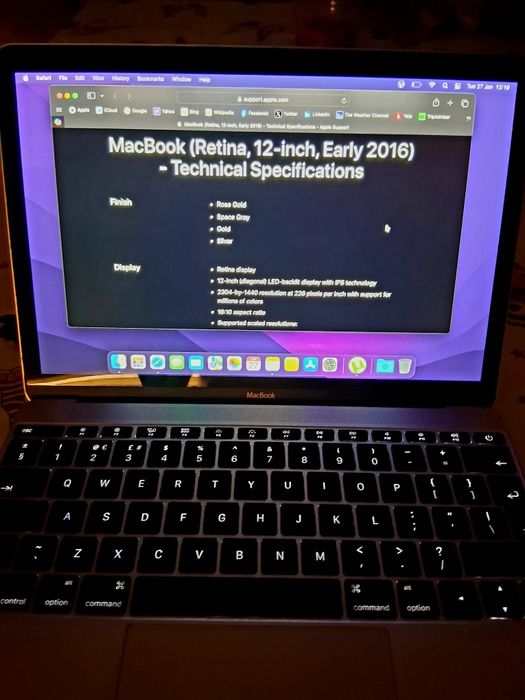 Macbook 12 inch 2016 , 256 GB, Рядък модел.