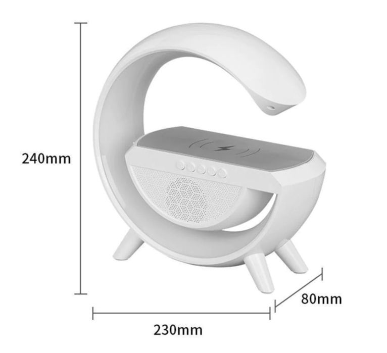 Statie incarcare wireless 3 in 1 cu boxa bluetooth si lampa RGB