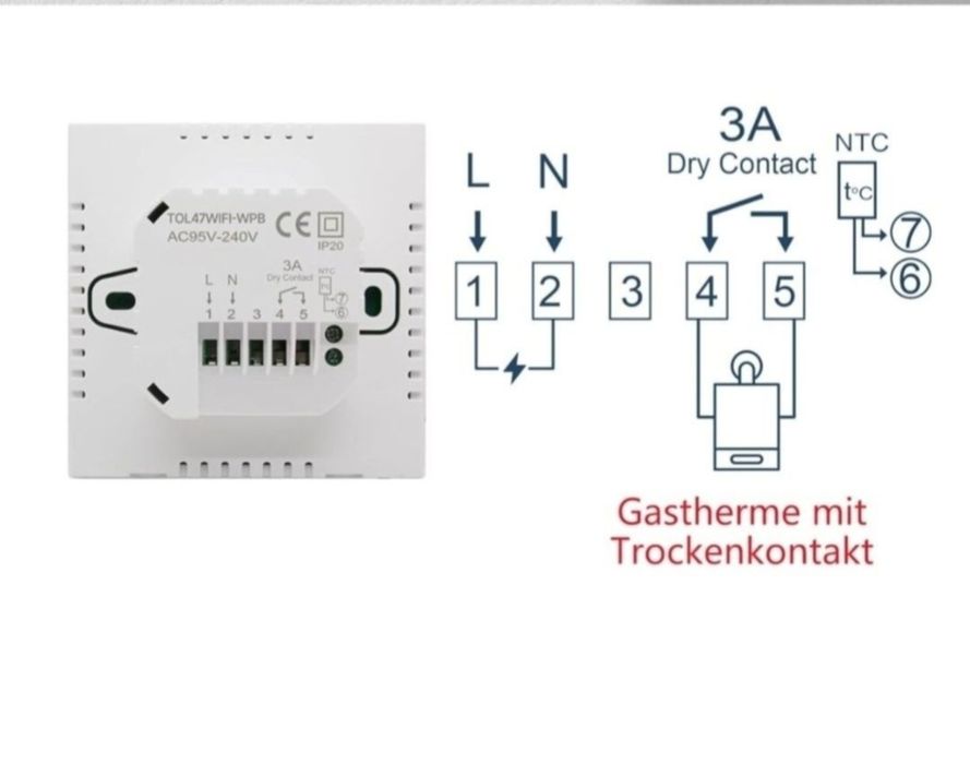 Termostat Beok wifi centrala/încălzire în pardoseala