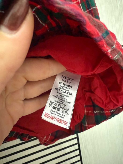 Червена карирана рокля Next