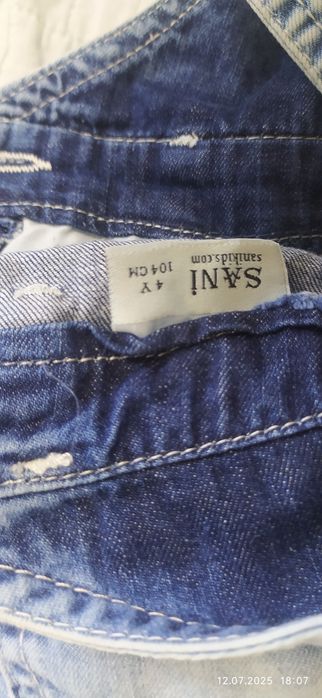 Джинсовый комбинезон и платье для девочки