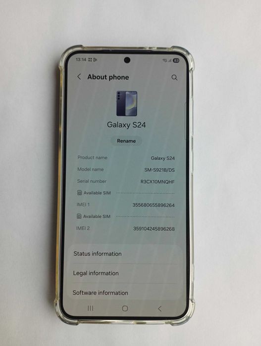 Samsung Galaxy S24 (SM-S921B/DS) - 128GB / 8GB RAM - Cobalt Violet