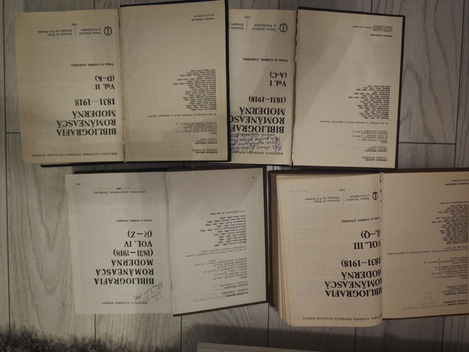 Set Bibliografia românească moderna, Complet,4 vol,RAR
