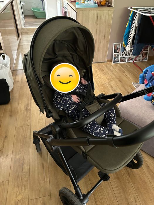 MOON Kомбинирана количка 2в1 CLICC MOSS GREEN MELANGE