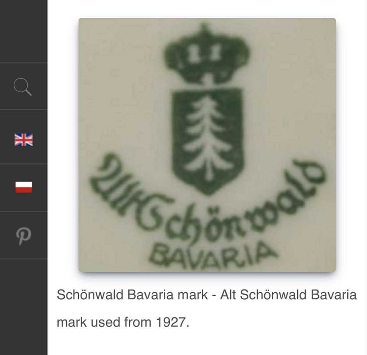 Голям немски супник, винтидж, Schönwald