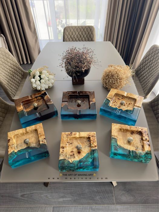 Пепелник за пури и цигари от Уникален Американски Орех | Подарък