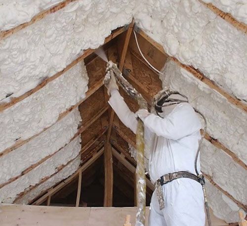 Утепление дома напылением пены