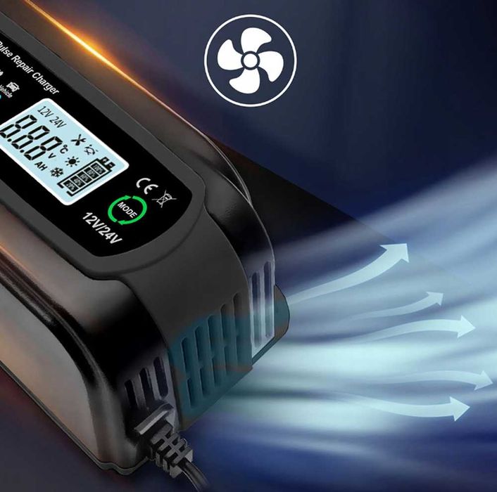 Многофункционално зарядно устройство за акумулатори 10A - 12V/24V