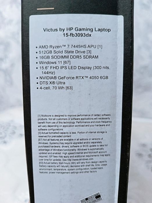 HP Victus Ryzen 7 / RTX 4050 / 16GB / 144Hz Gaming Laptop