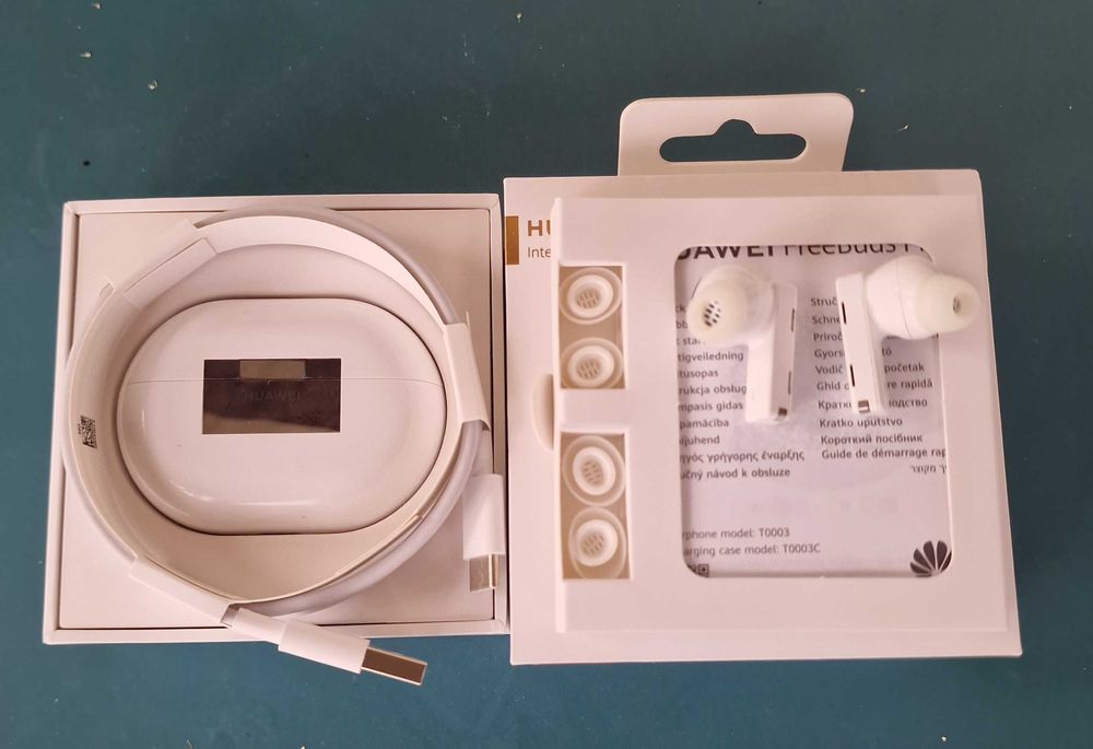 Casti wireless Huawei FreeBuds Pro, Active Noise Cancelling, Ceramic White