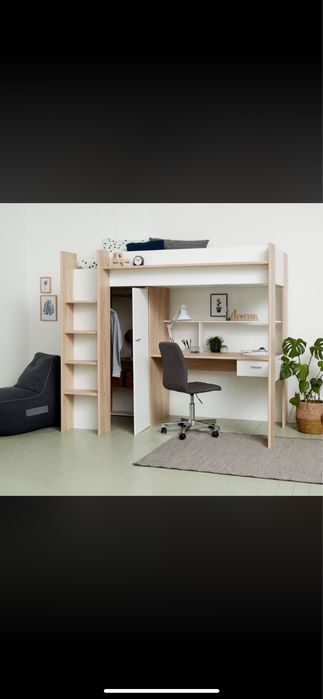Vand doua paturi pentru copii cu birou