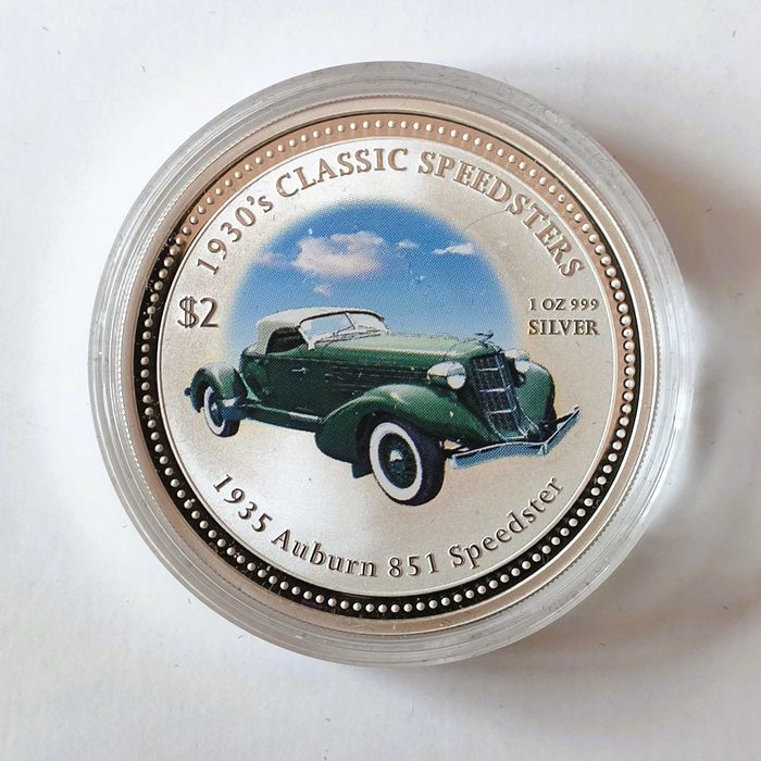 Продавам комплект 4 сребърни монети по 1 унция 1930 Classic Speedsters
