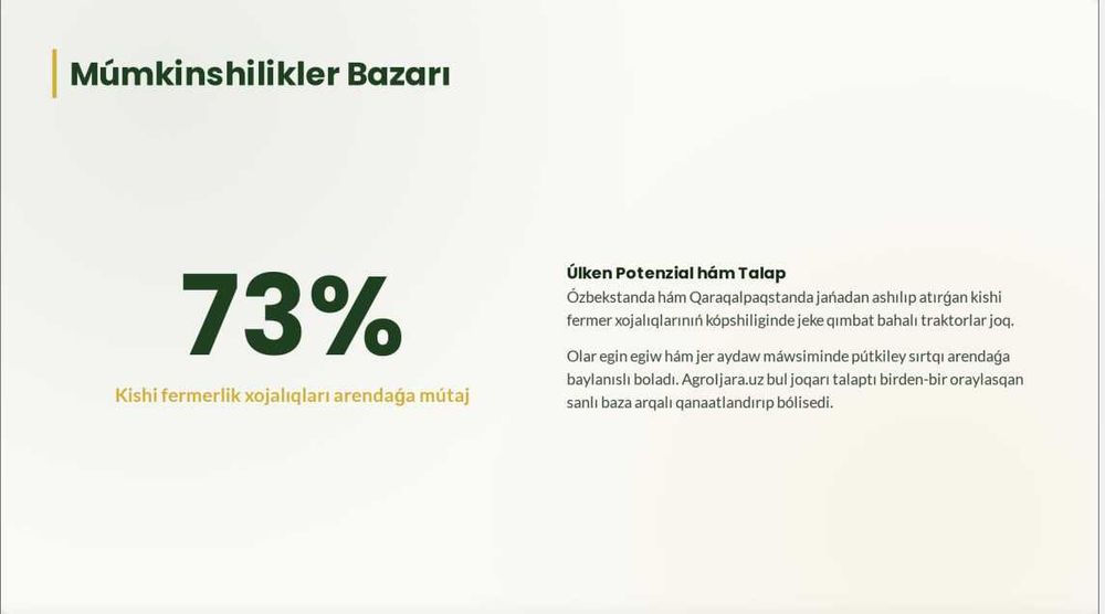 Agroljara.uz Platforması satiladi