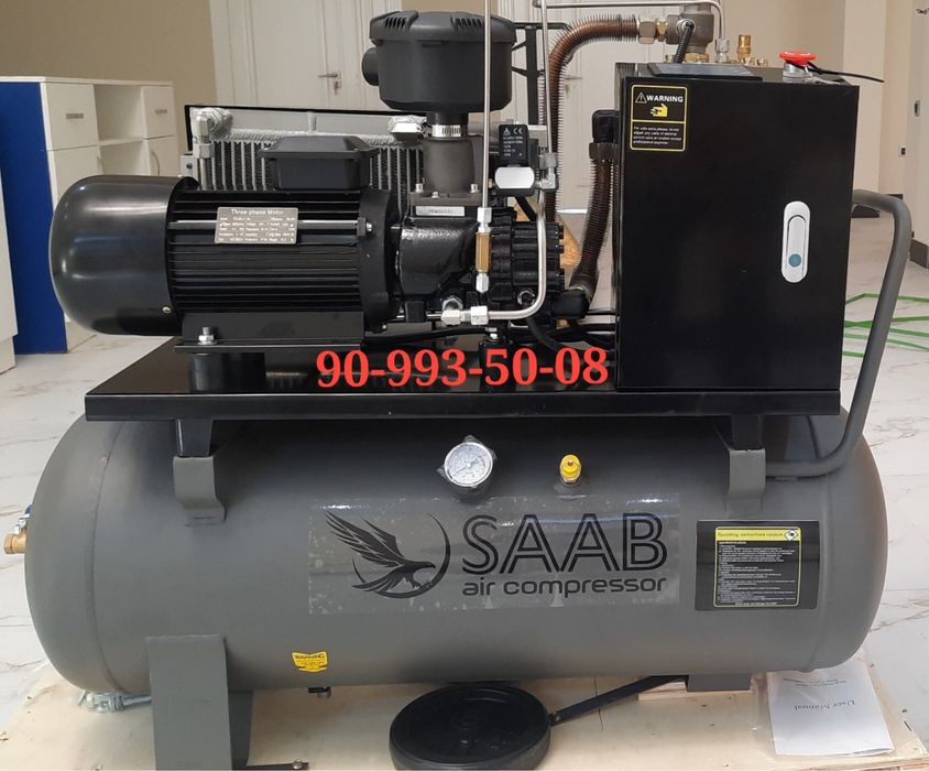 Винтовой воздушный компрессор 5,5 квт 380В 200л ресивер билан КАФОЛАТ