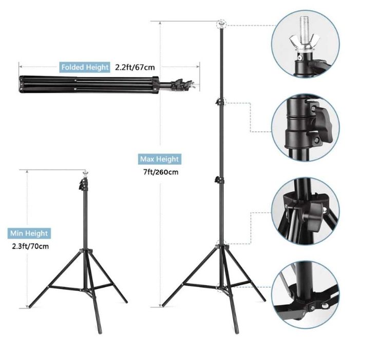 Фонова система 2.6х3 м. за фотография, видео и декорация