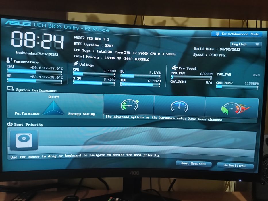 Kit I7 2700K + Placa Baza Asus P8P67 Pro 3.1 + 16 GB Ram + Cooler DeepCool AK 400
