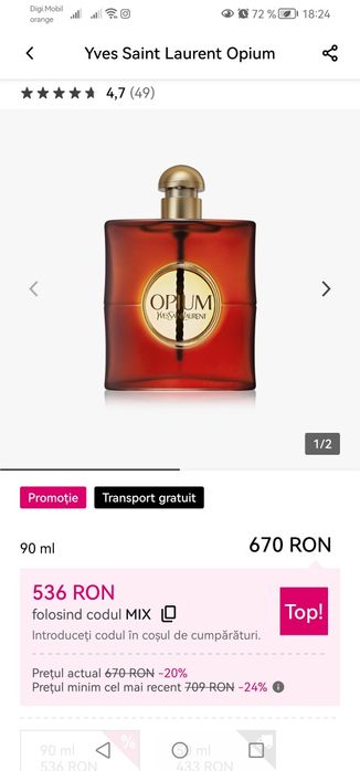 Parfum YSL Opium 90ml