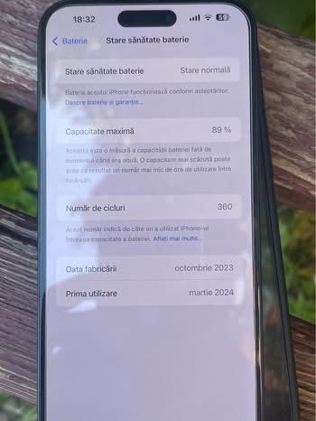 Vand - iPhone 15 plus , black titanium , 128 Gb , ca nou ,10/10.