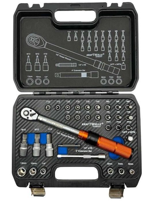 Динамометричен ключ 1/4" , 5-25Nm 32ч, KraftWelle