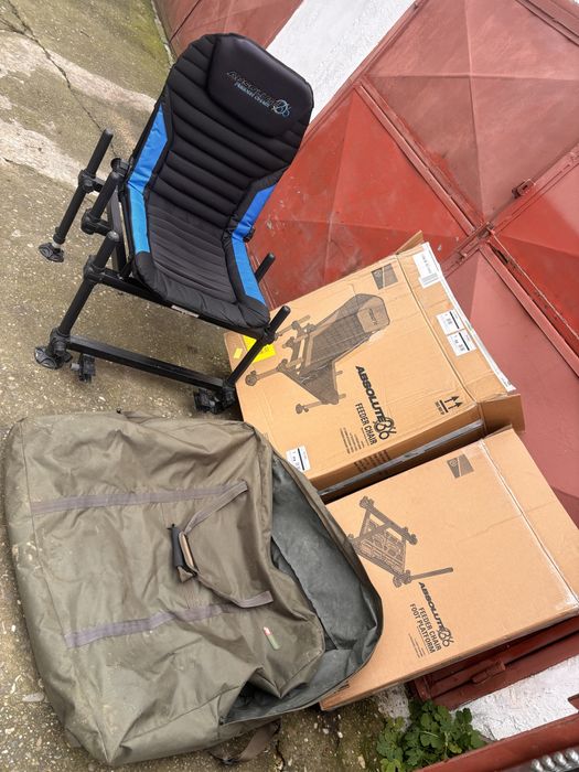 Scaun preston feeder + podina preston + Husa transport jrc + adaptori