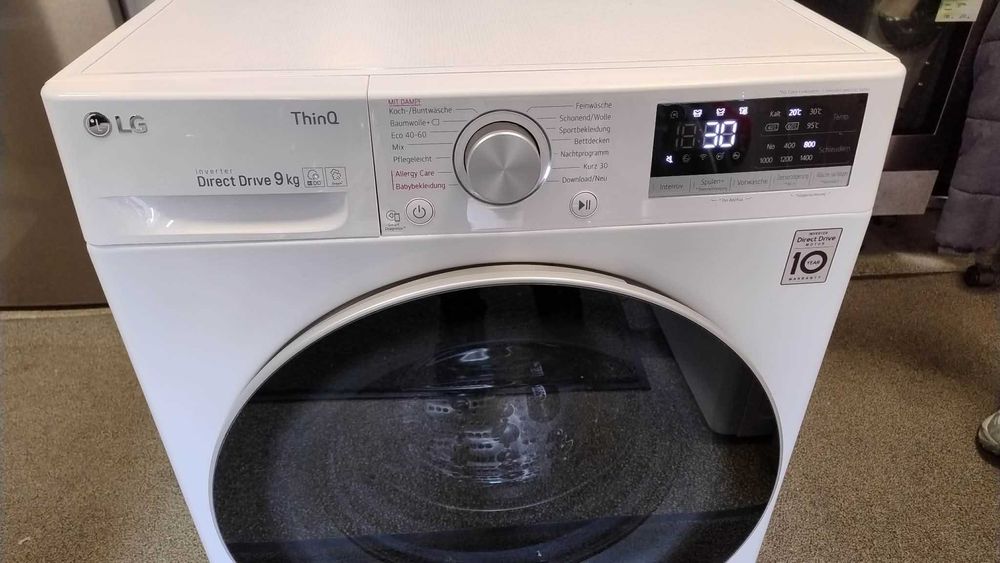 A+++ Пералня машина LG-ЛГ 9 кг 1400 об/мин Inverter Direct Drive