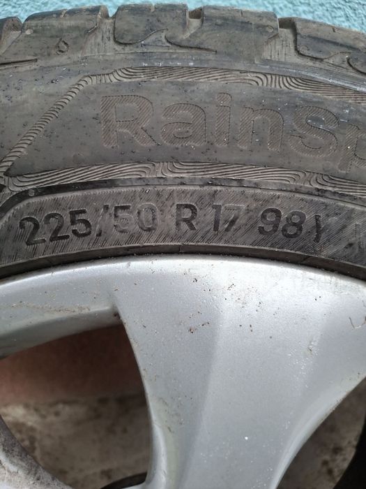 Продавам джанти 17 с гуми 5х120 опел бмв