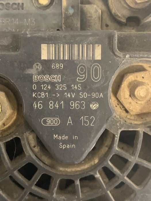 Alternator 14V 50-90A 1.6B Fiat Doblo/ Lancia Lybra 839_ 1999 - 2005 Oem 46841963 / 0124325145