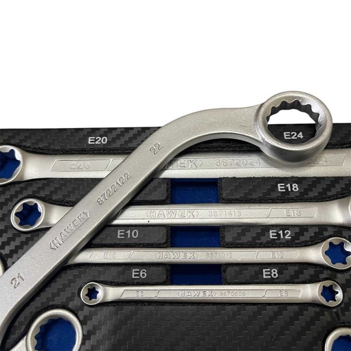 Комплект комбинирани ключове 14 части HAWEK