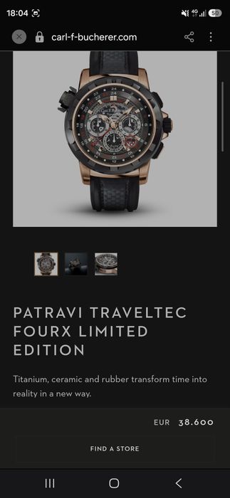 Carl F Bucherer full gold editie limitata 125buc
