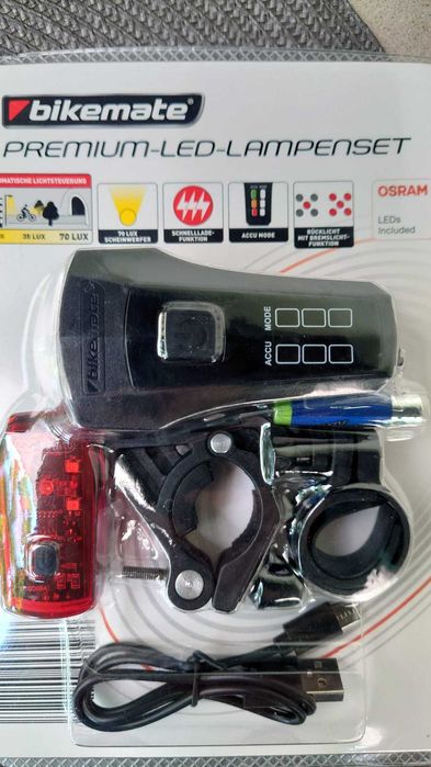Bikemate Premium LED Set Lampi Bicicleta