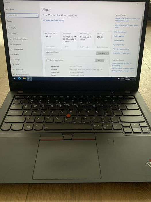 Laptop diagnoza Auto Lenovo ThinkPad T14 - i5-Gen10 - Autodata & VCDS