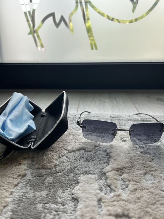 Ochelari de soare tip rimless, Cartier, lentile gri, husă inclusă