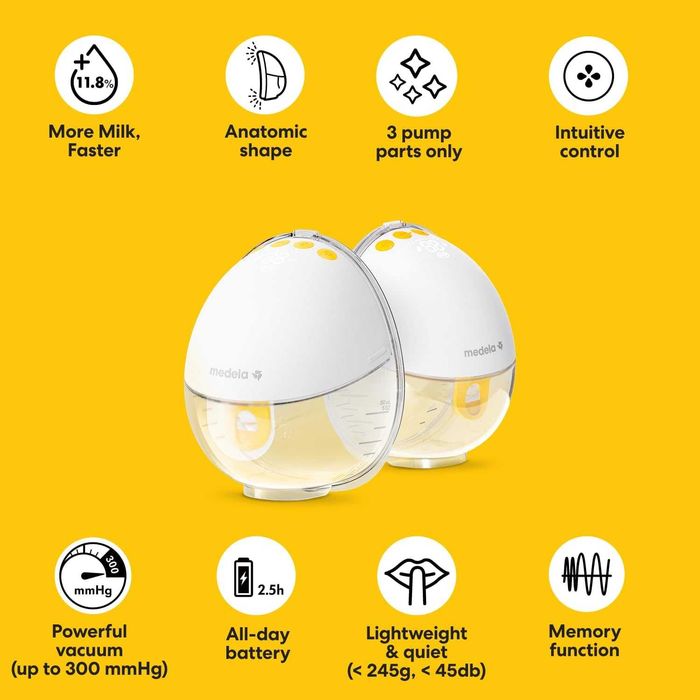 Електрическа помпа за кърма Medela Motion InBra – високоефективна,2 бр