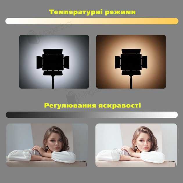 LED лампа видеосвет Pro LED 800 для фото и видео + штатив