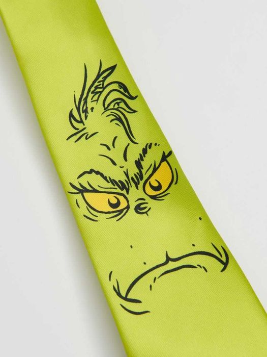 Cravata de Craciun The Grinch originala licentiata Dr. Seuss Satinata